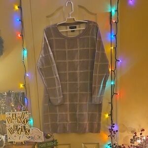 EUC Cynthia Rowley Tan & Cream Knit Sweater Or Sweater Dress